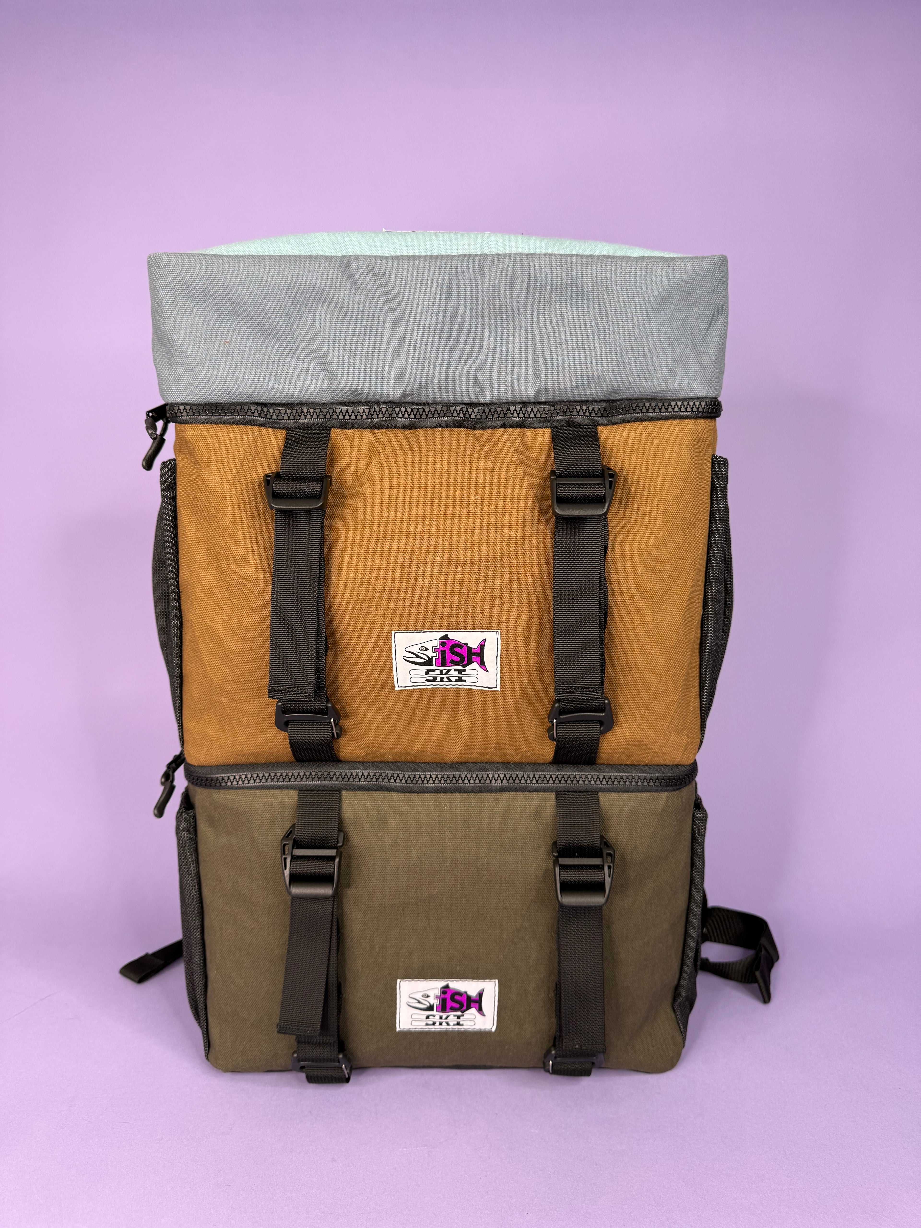 Forest Green/Brown Backpack Pannier