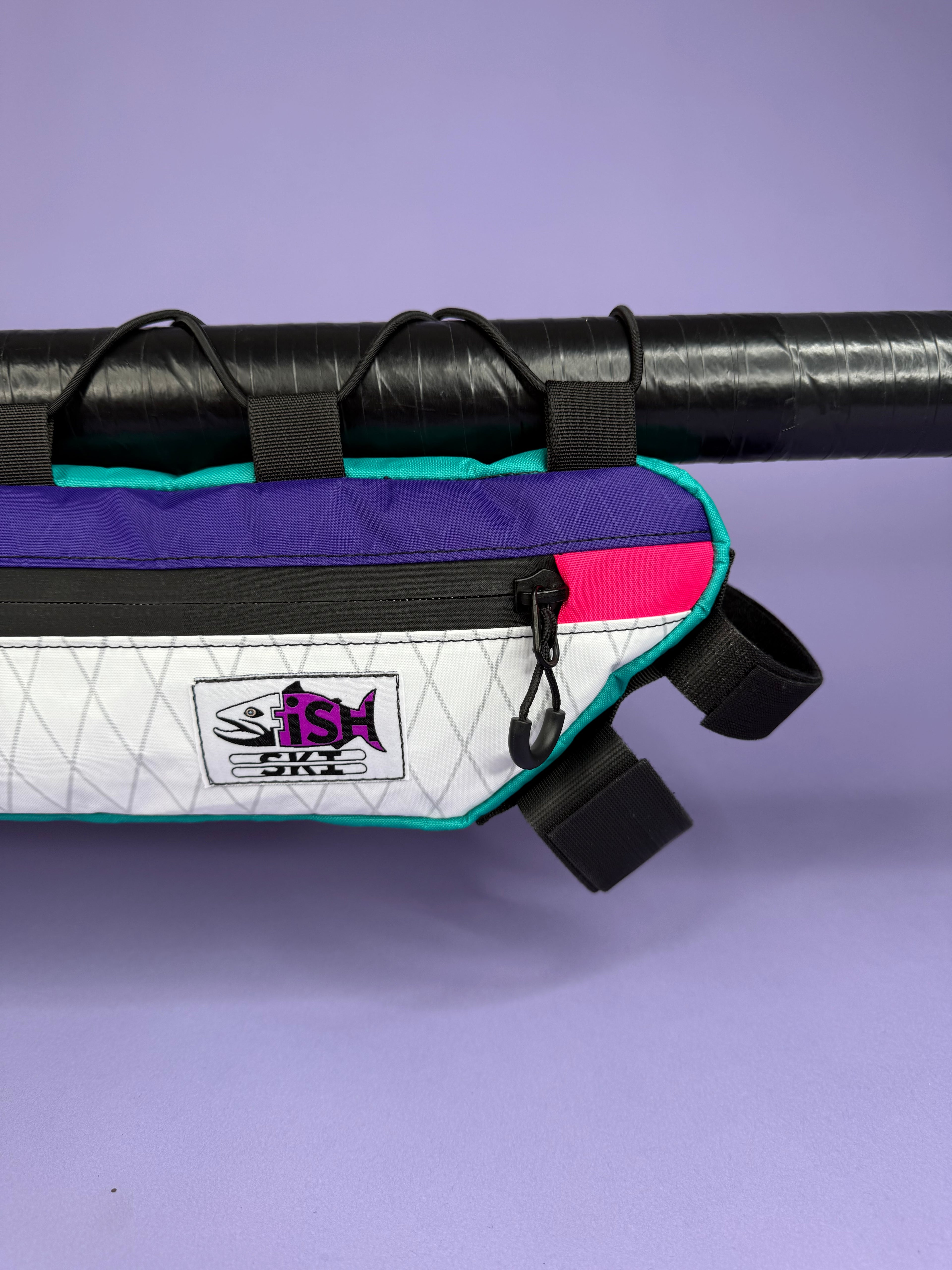 Purple/White Half Frame Bag