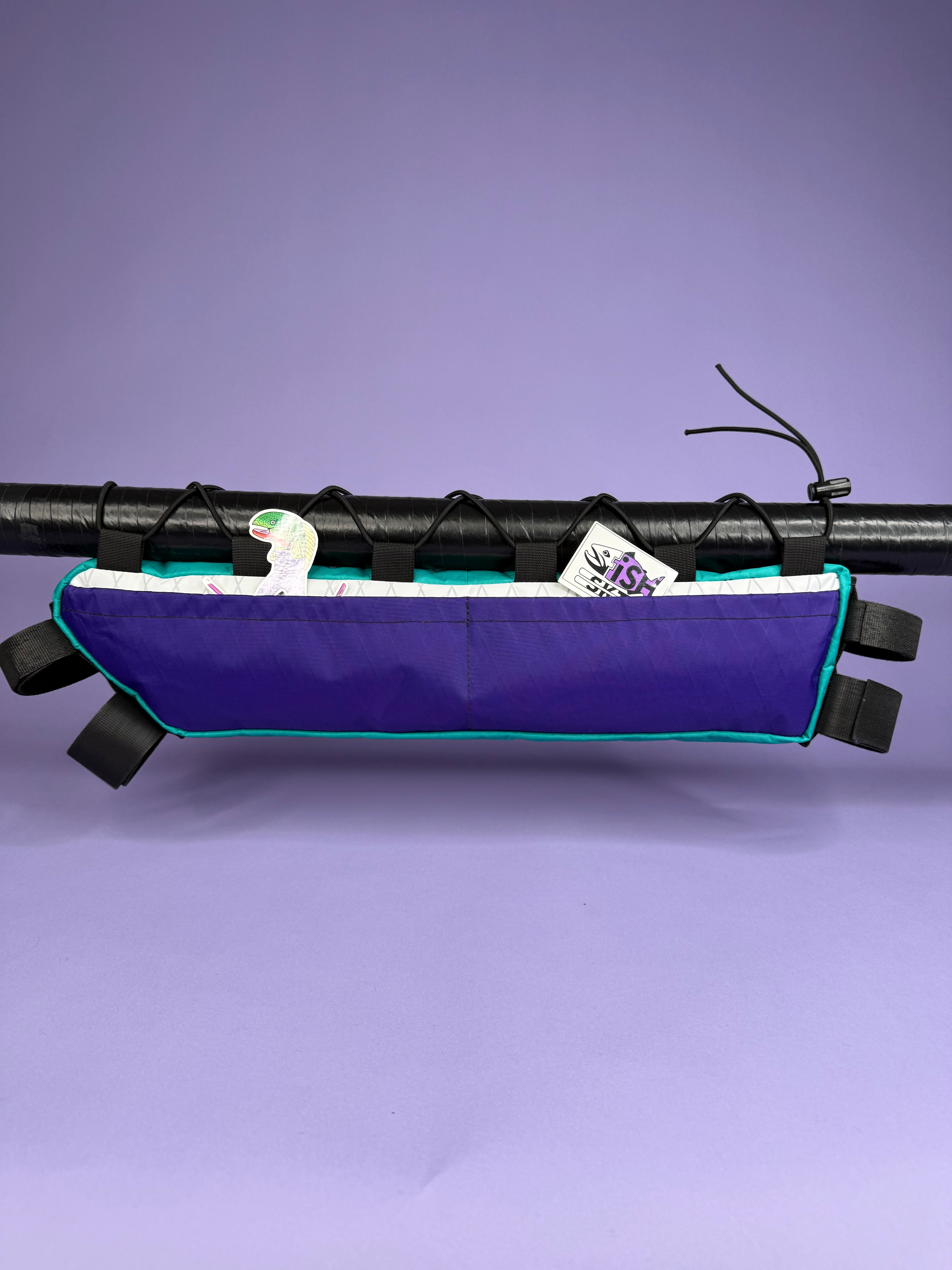 Purple/White Half Frame Bag