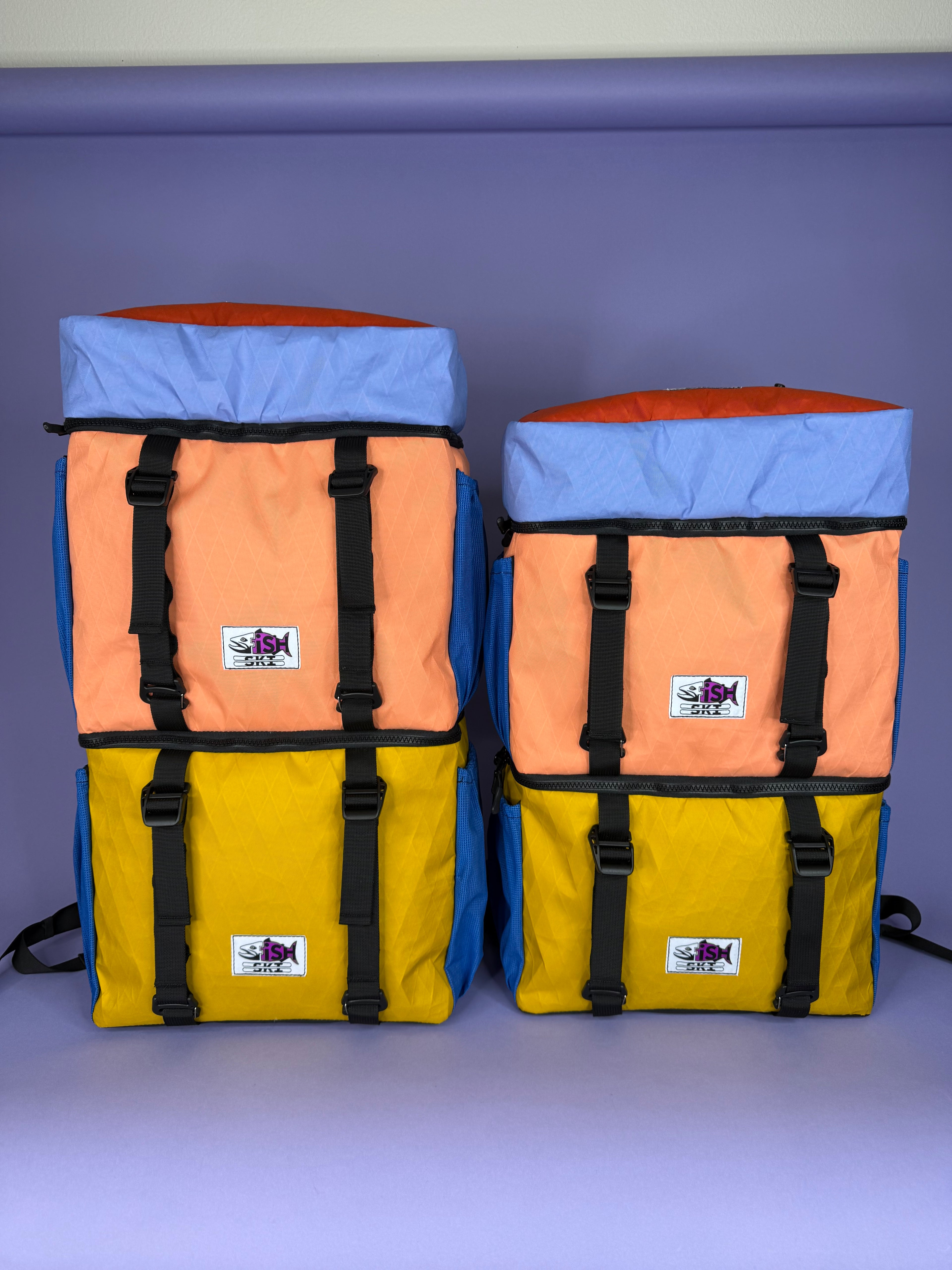 Coral/Goldenrod Backpack Pannier