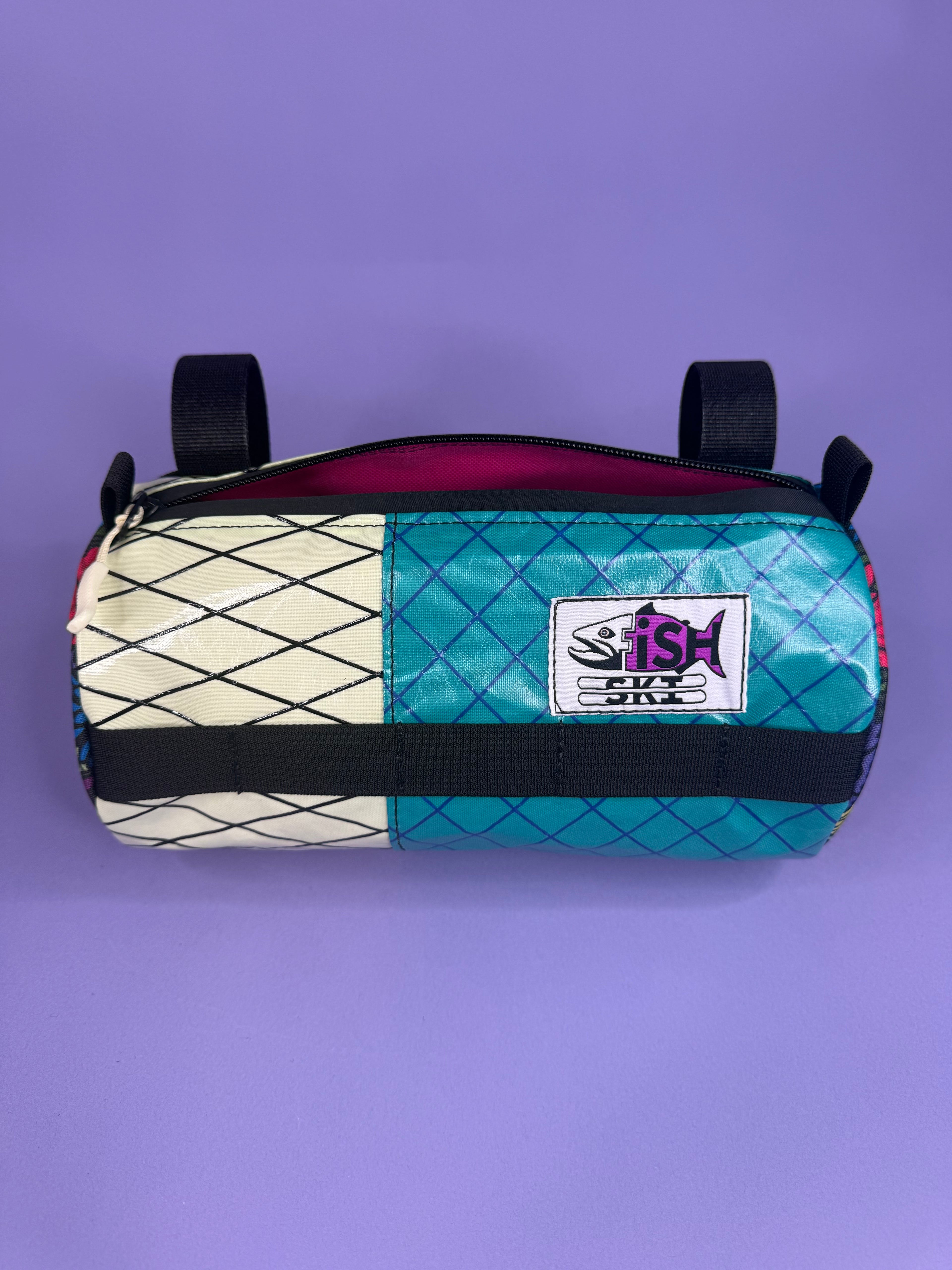 Teal X Patchwork 10" Handlebar Burrito