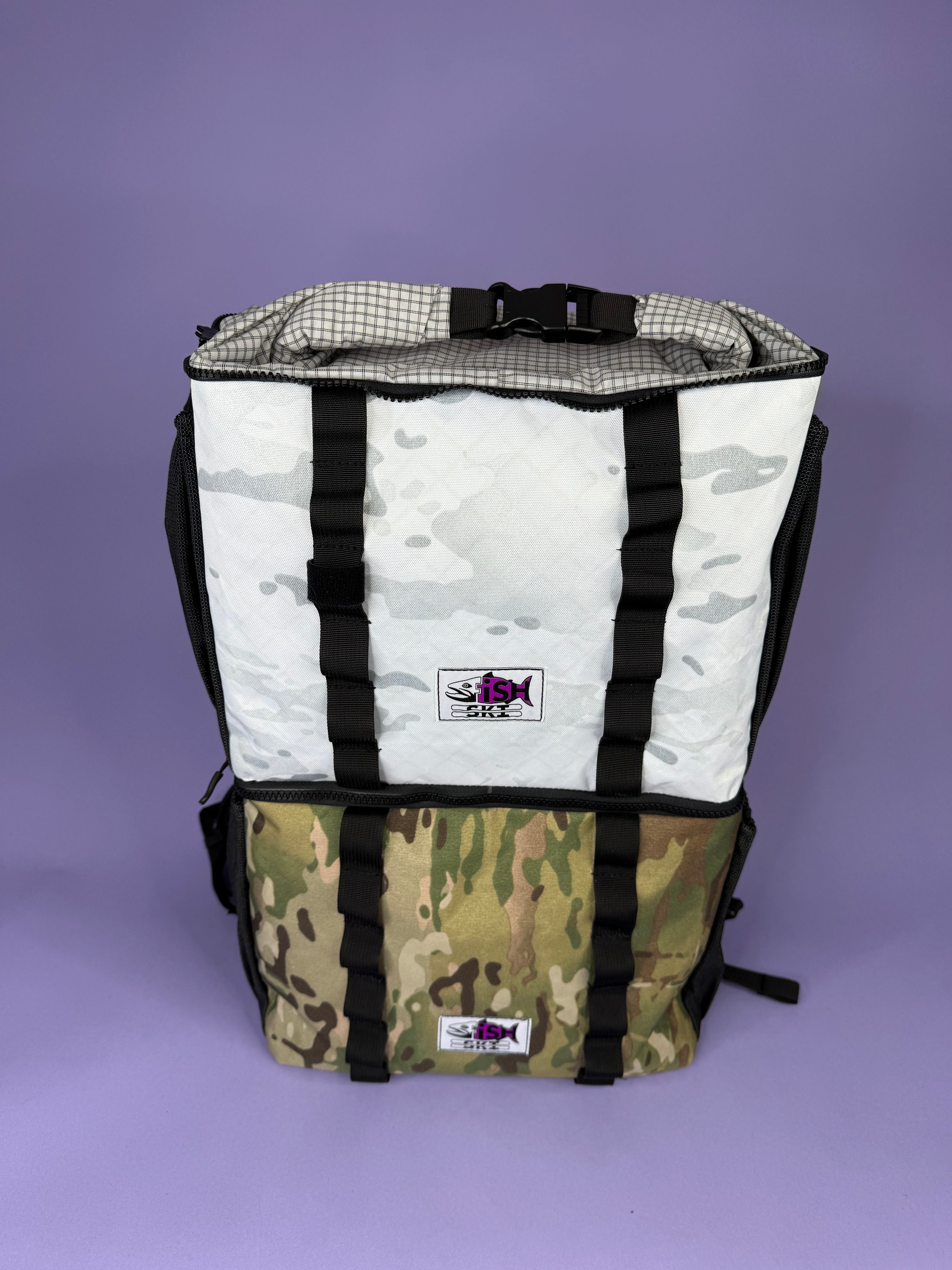 Camo & White Camo Backpack Pannier