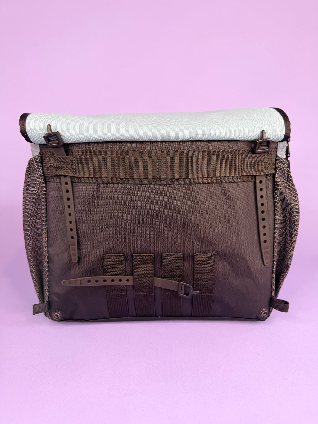 Grey/Blue Canvas Backpack Pannier