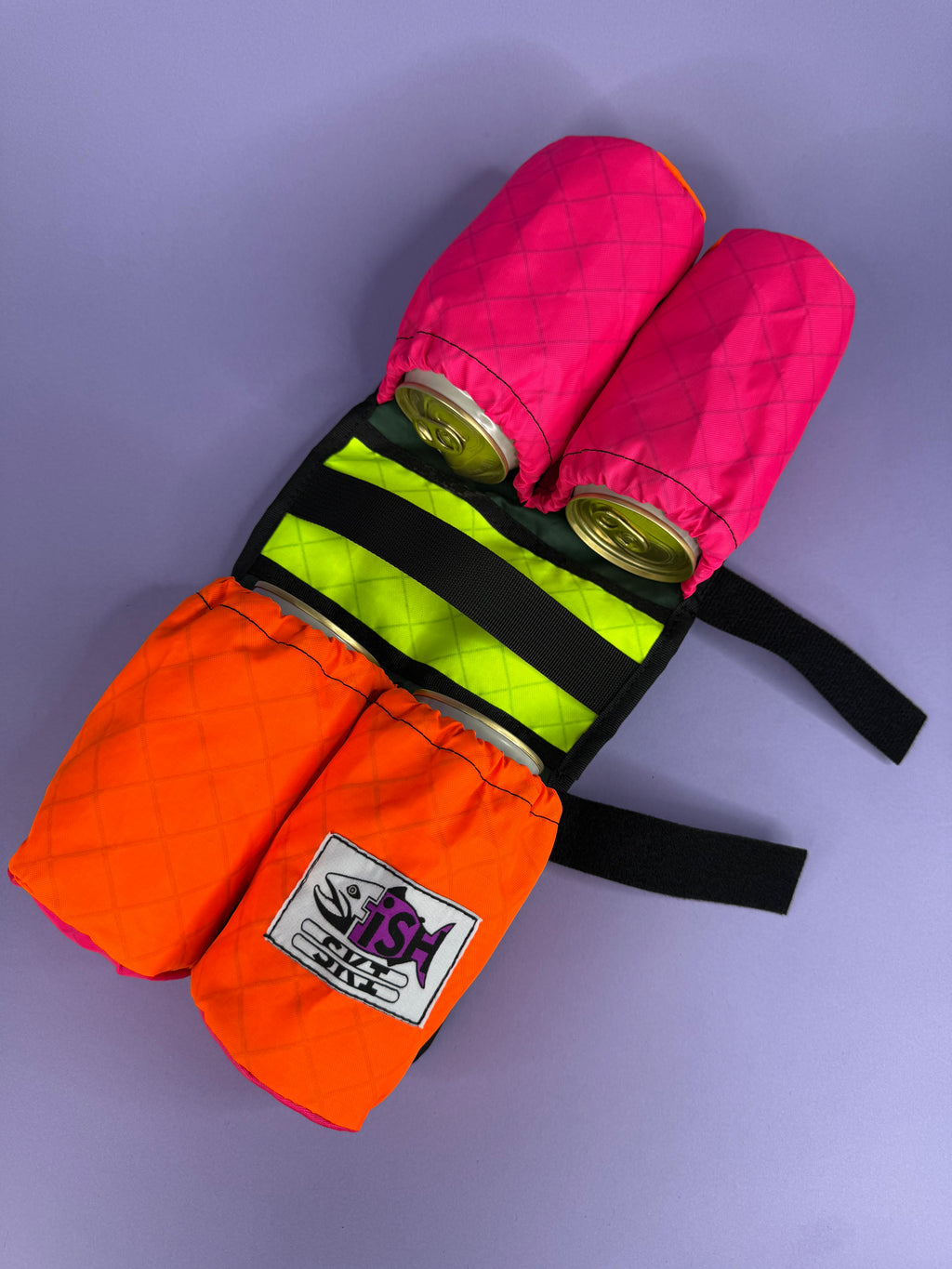 Orange/Pink 4-Pack Beverage Carrier