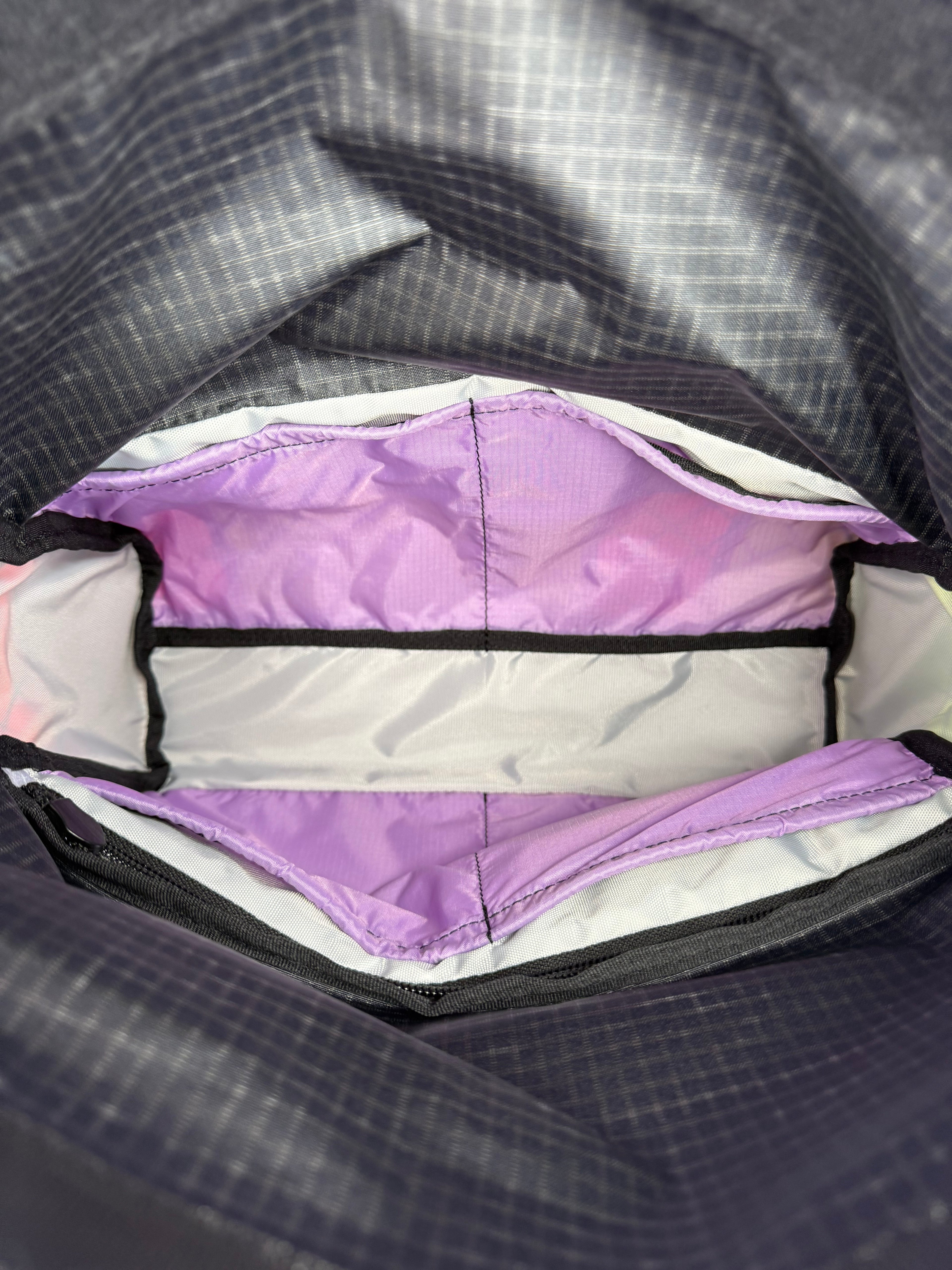 Black/Purple Patchwork Fanny pack/ Handlebar bag