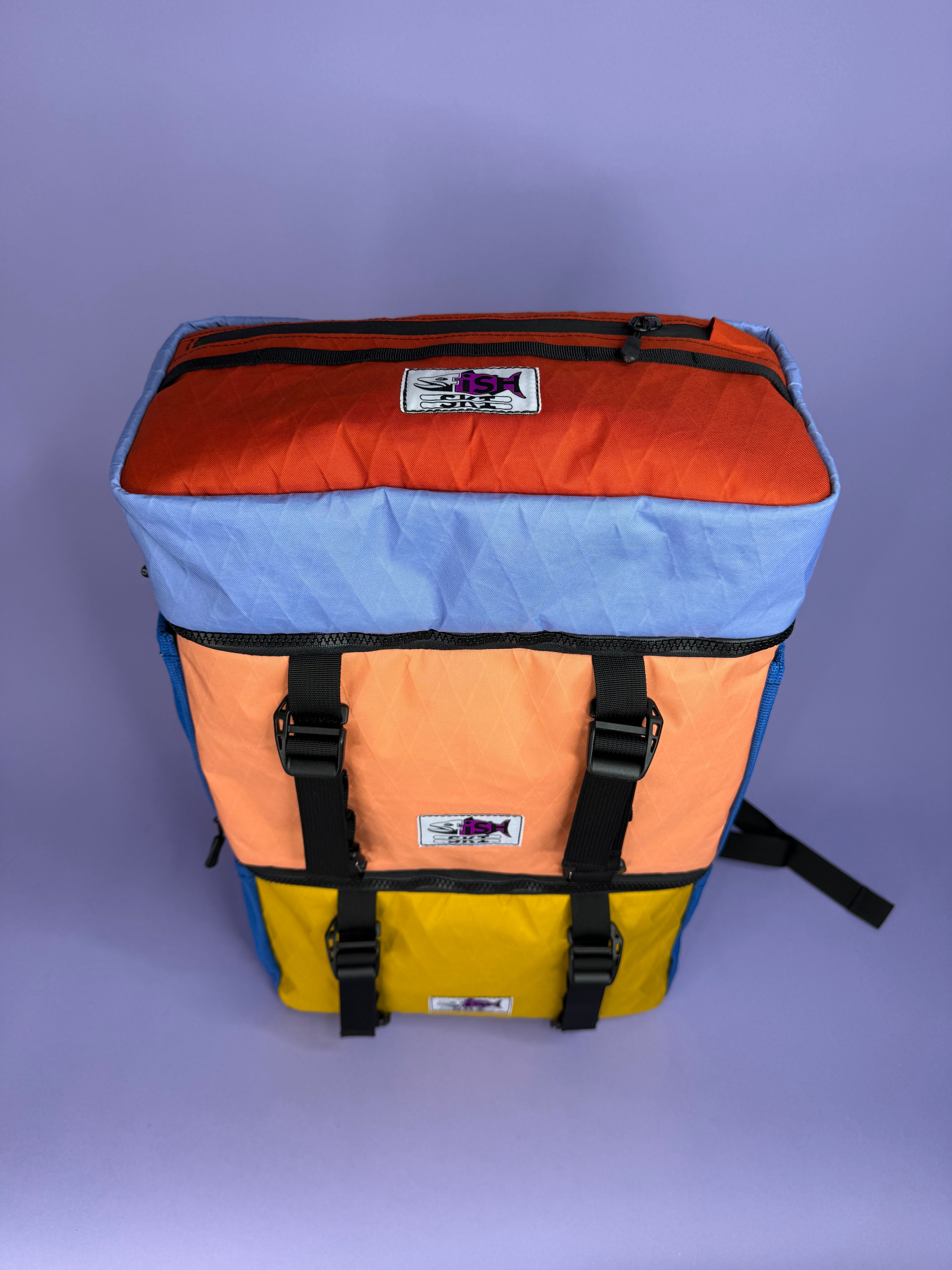 Coral/Goldenrod Backpack Pannier