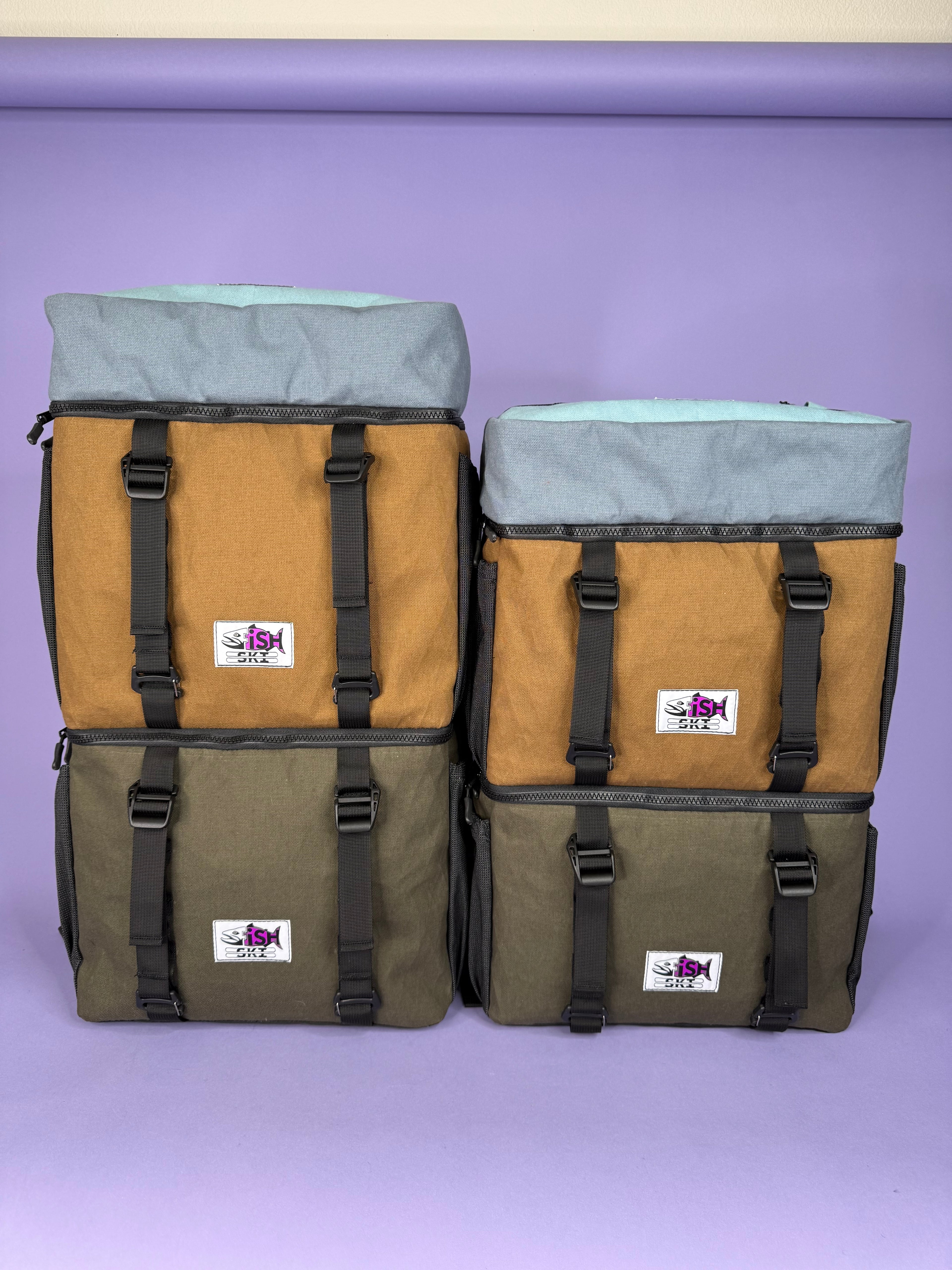 Forest Green/Brown Backpack Pannier