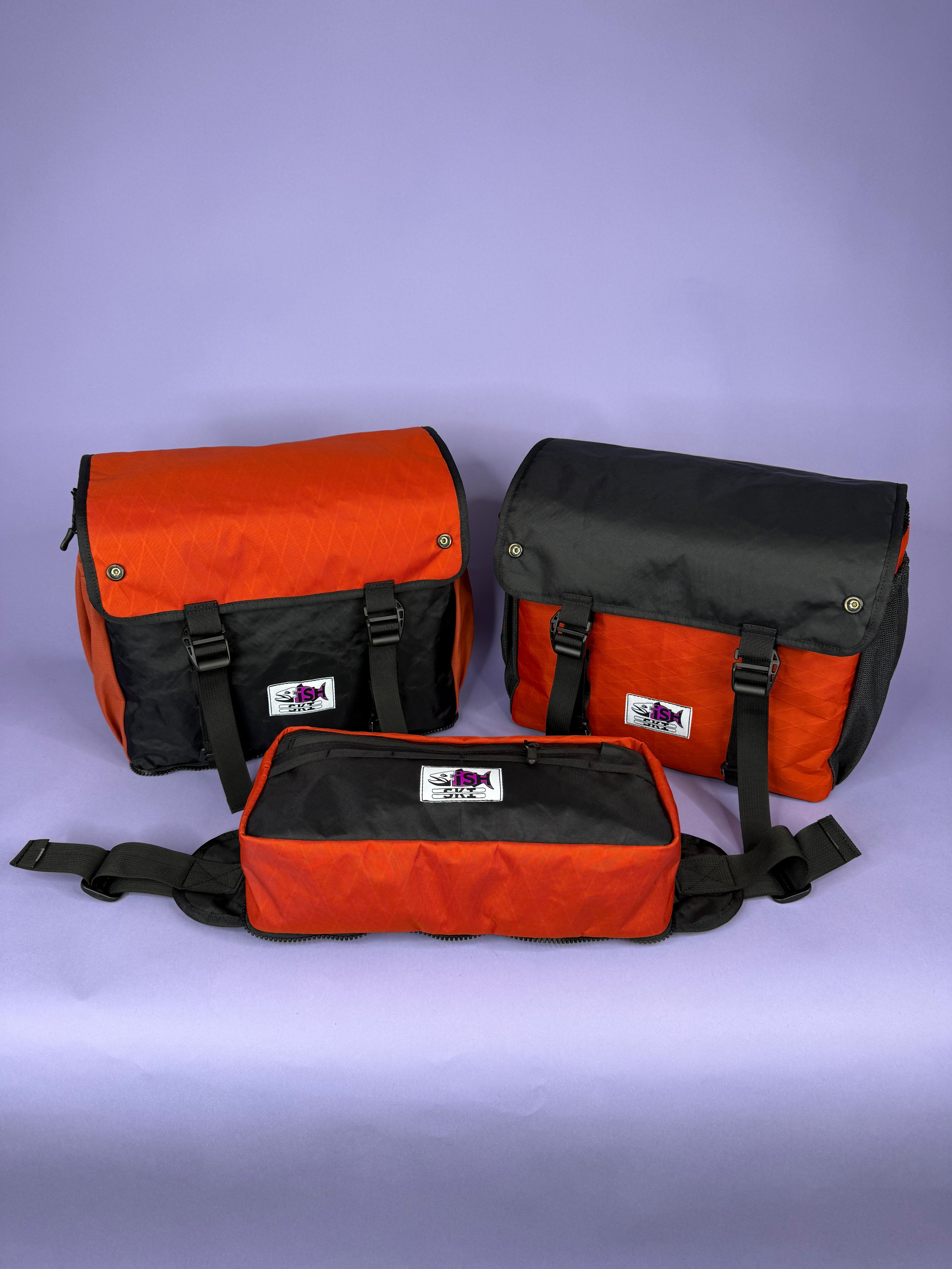 Red & Black Backpack Pannier