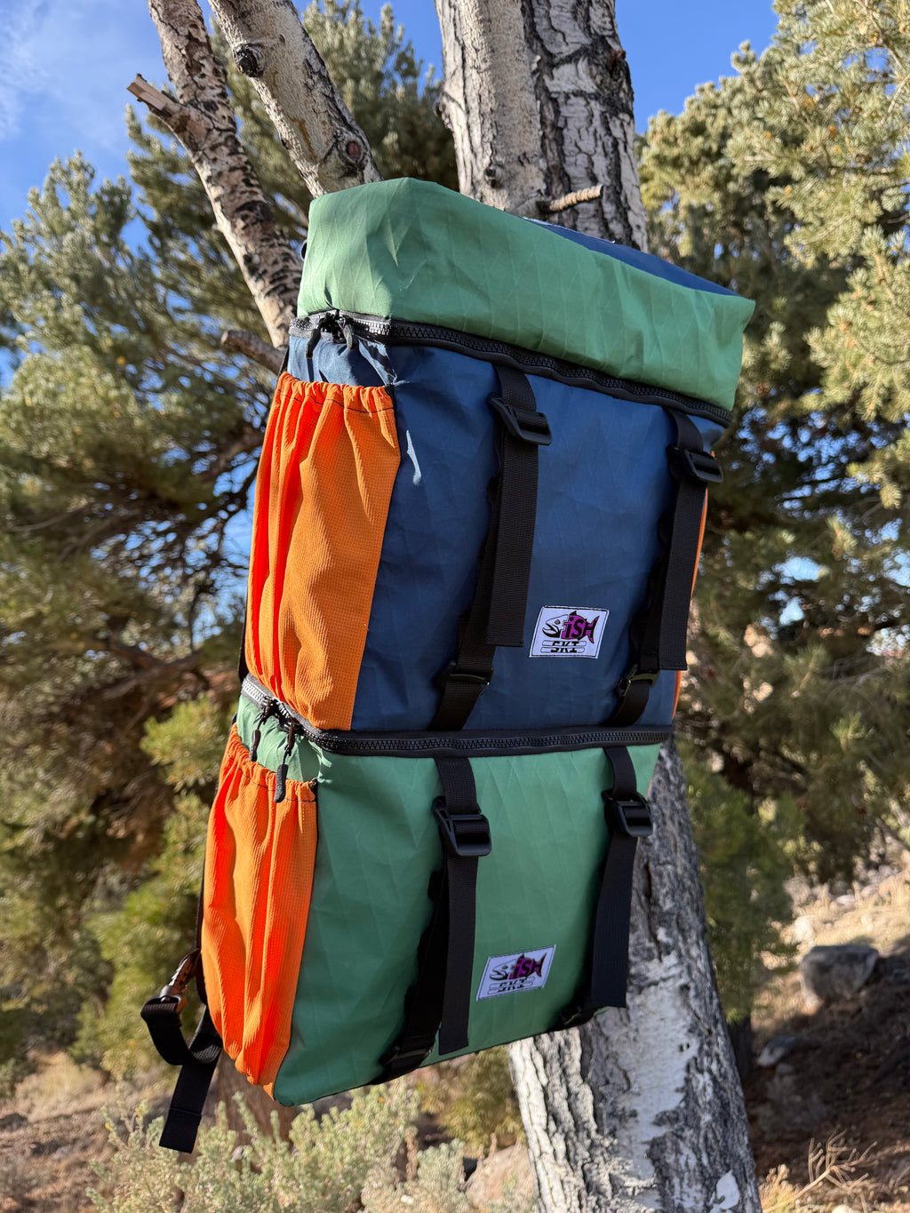 Blue/Green Backpack Pannier