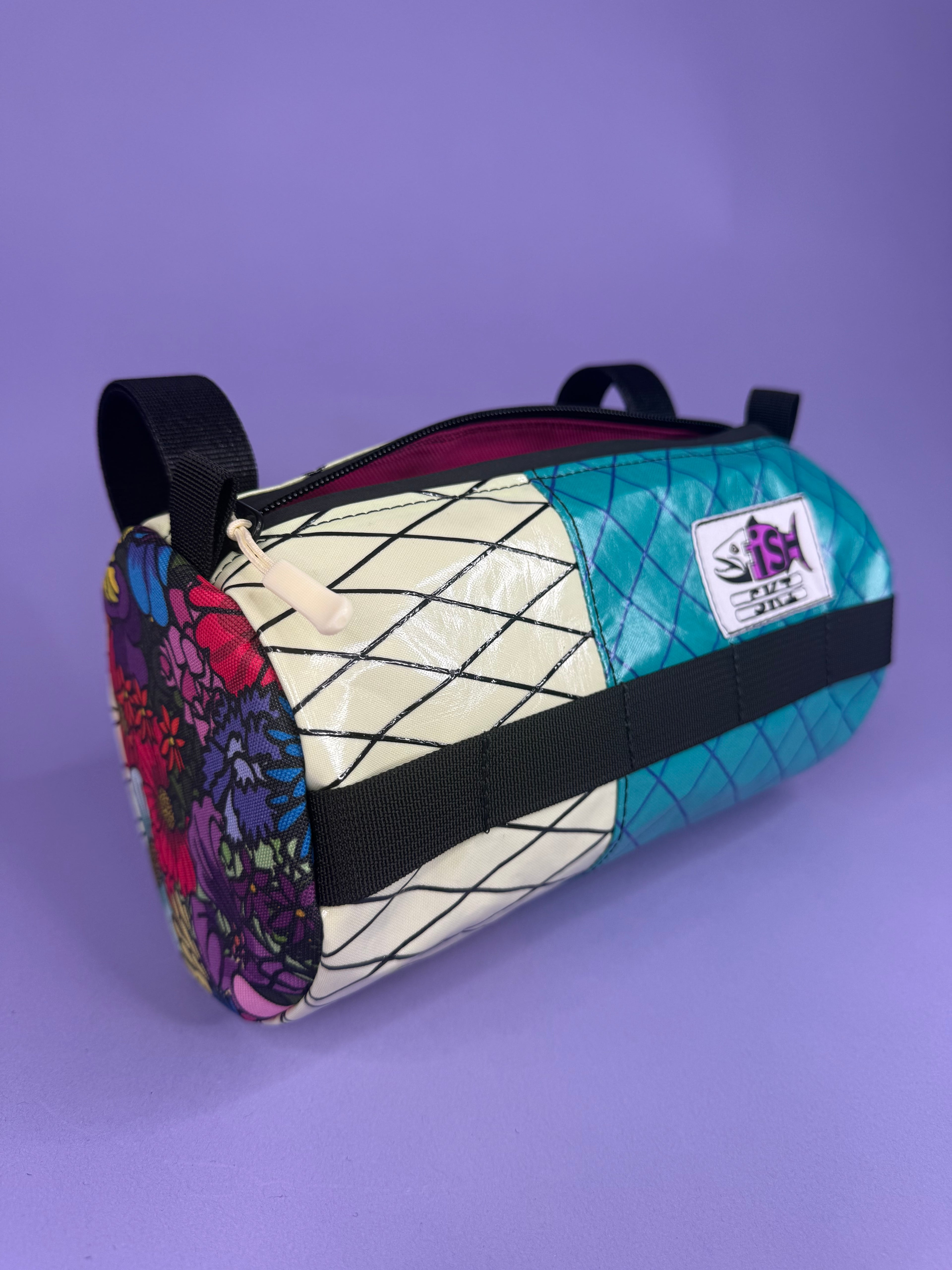 Teal X Patchwork 10" Handlebar Burrito