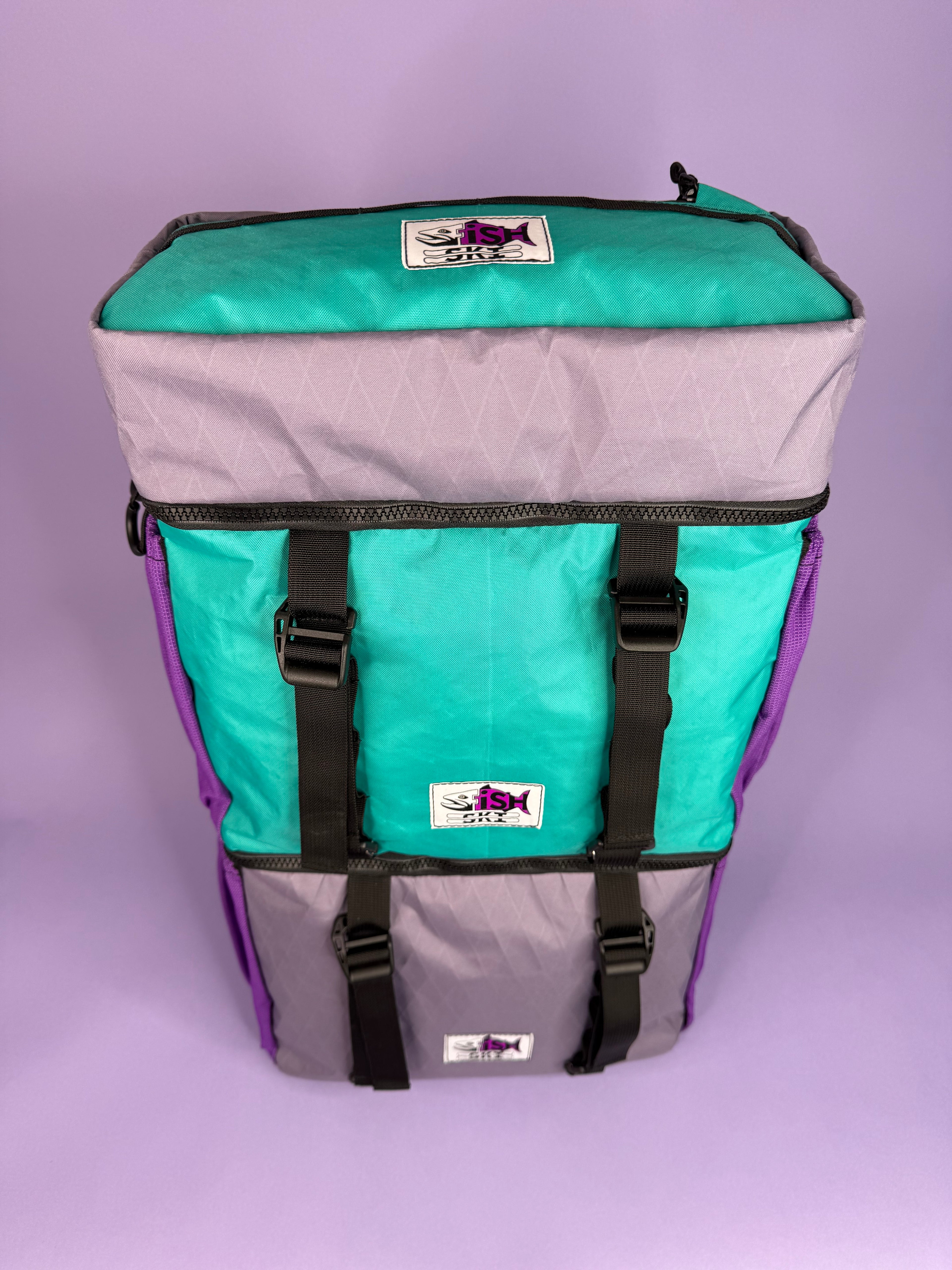 Purple/Teal Backpack Pannier