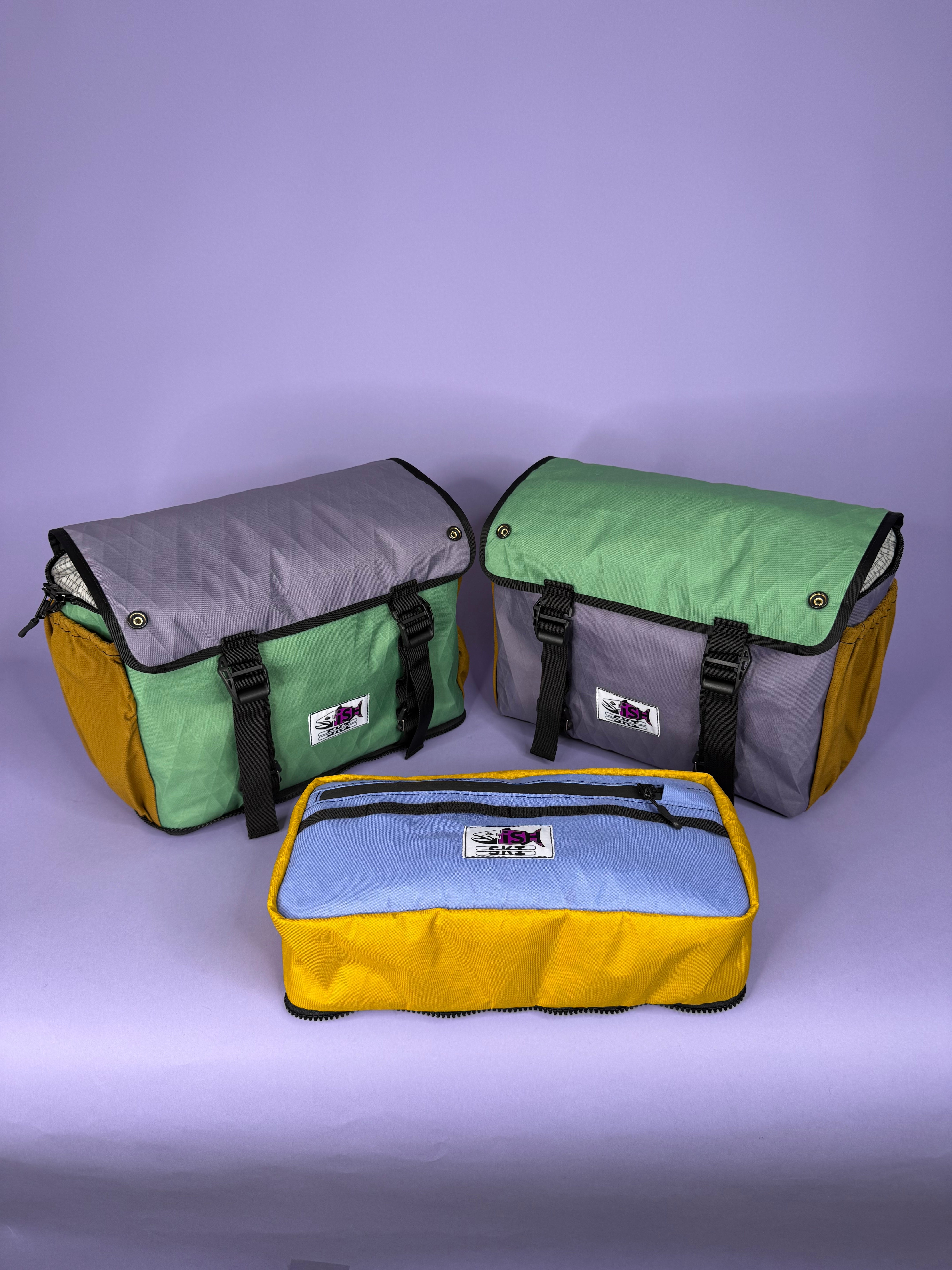 Green/Purple Backpack Pannier – Fish-Ski