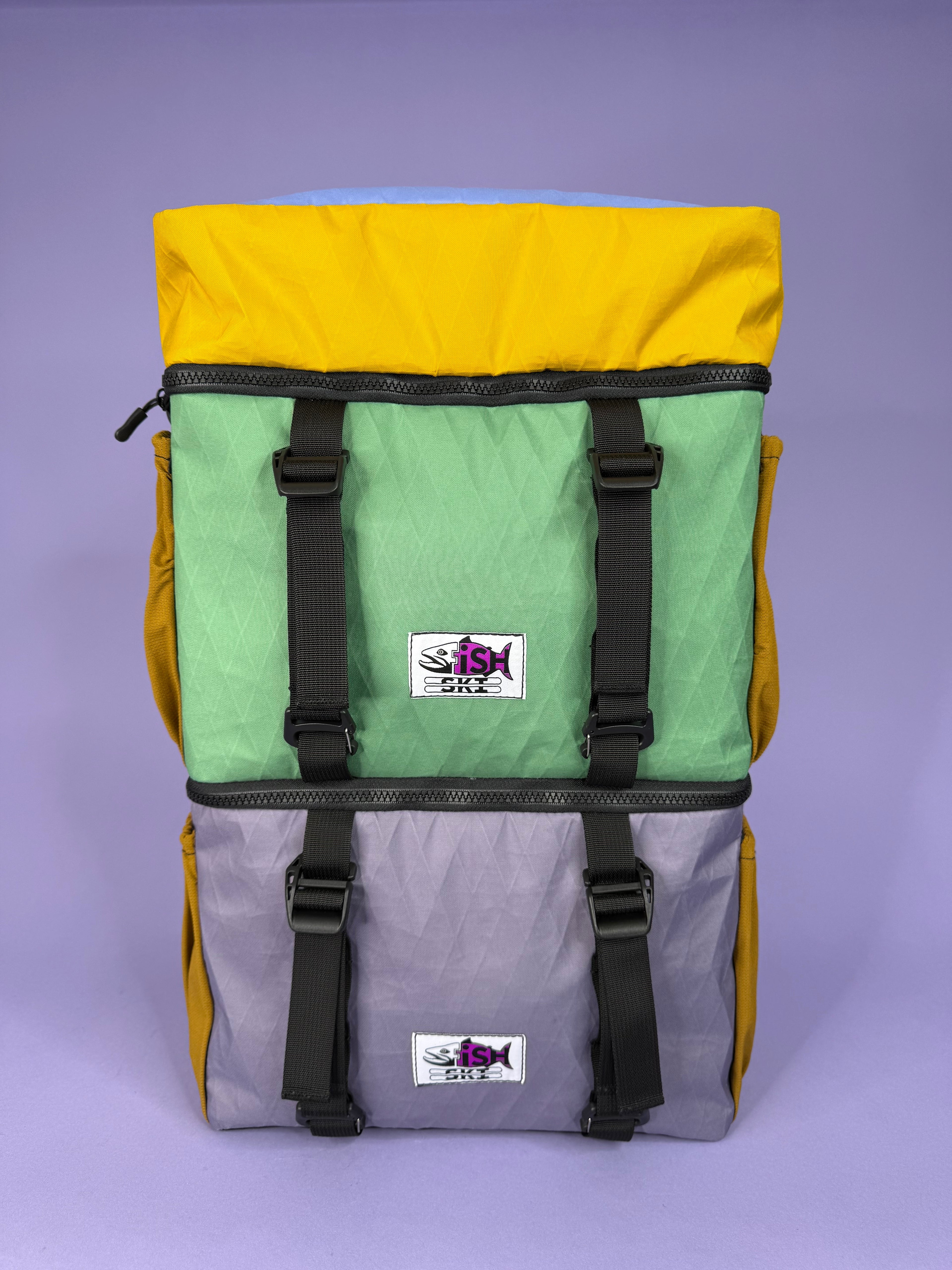 Green/Purple Backpack Pannier