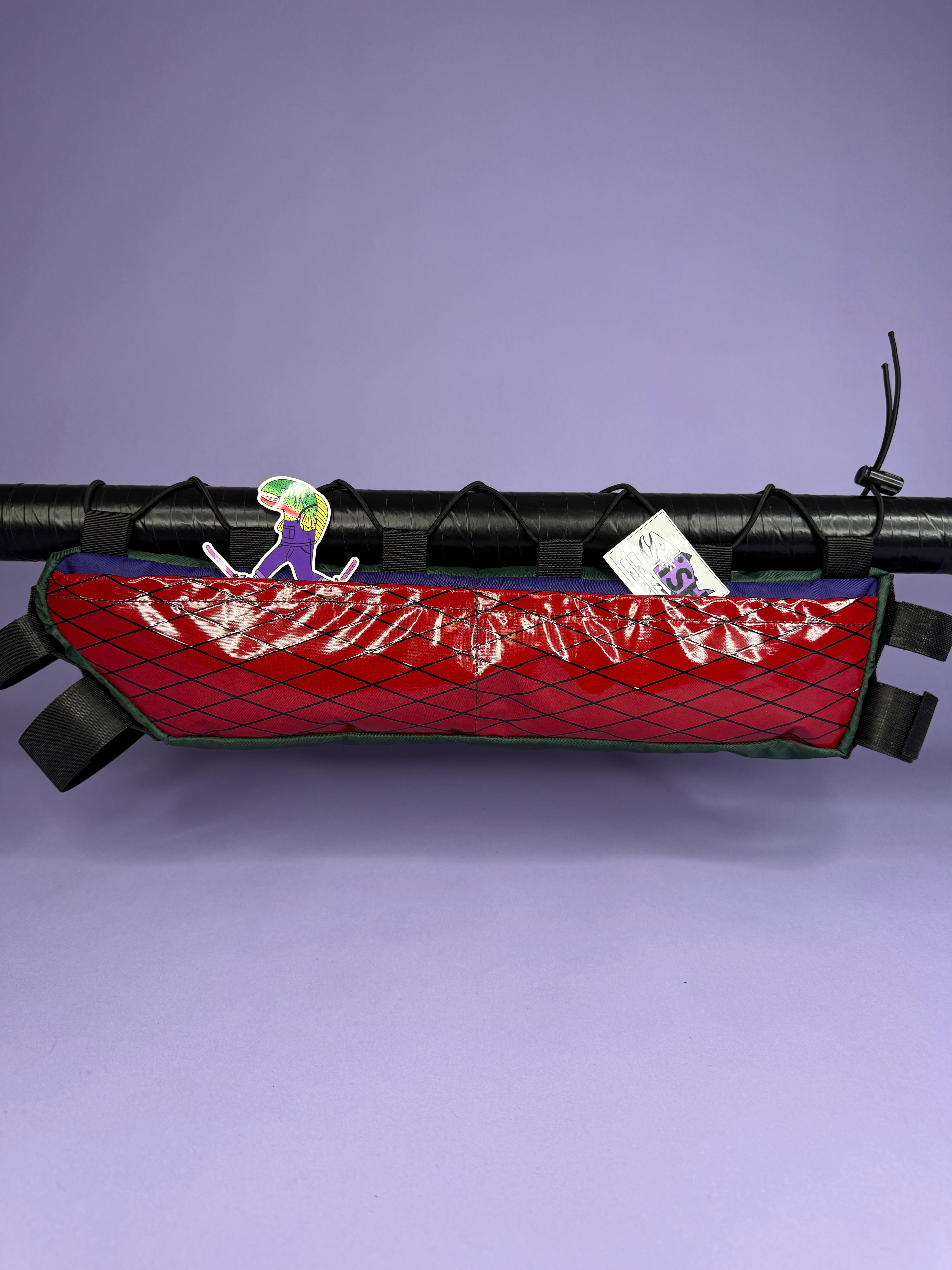 Red X/Purple Half Frame Bag