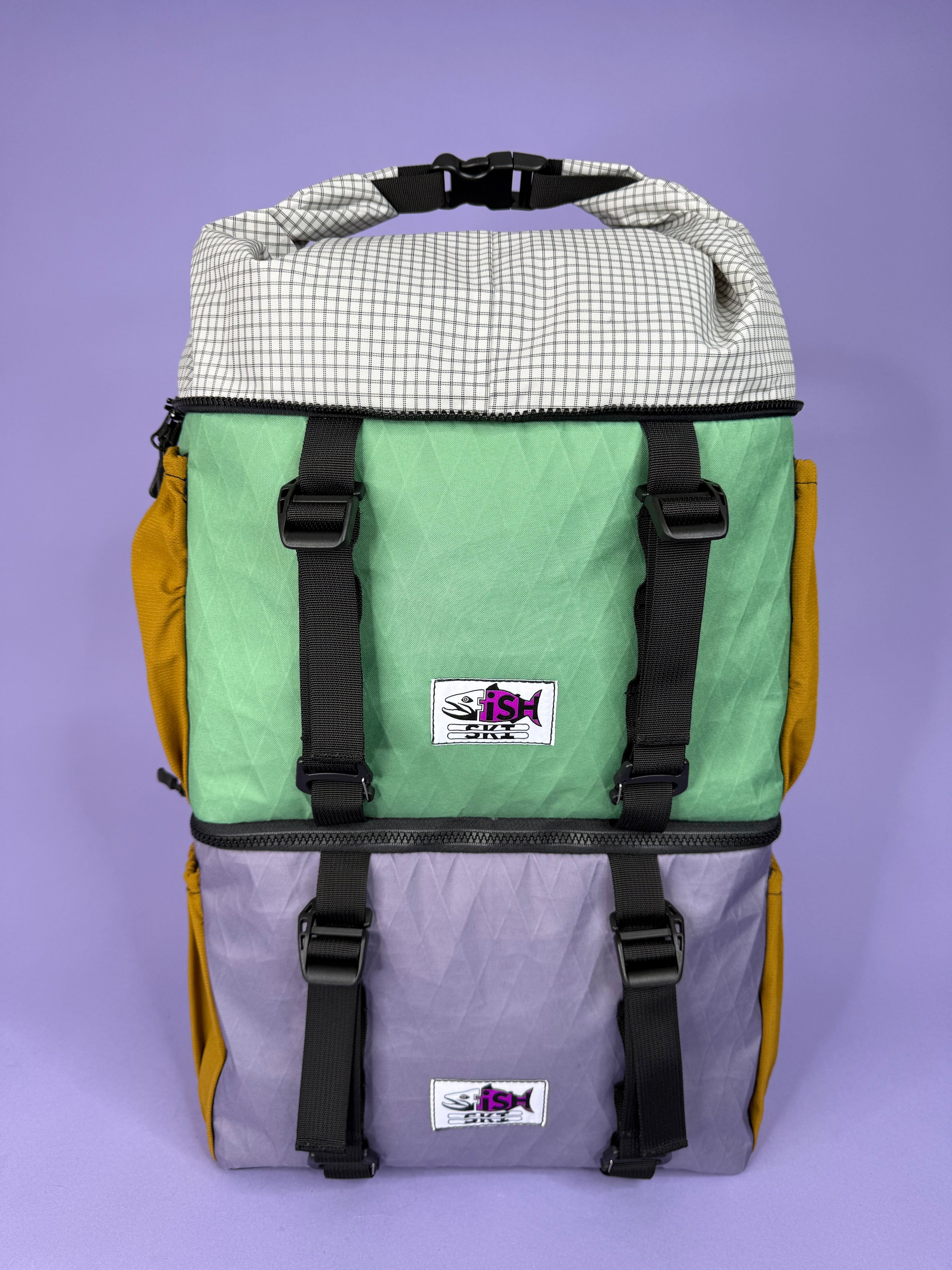 Green/Purple Backpack Pannier